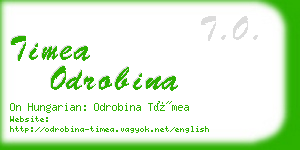 timea odrobina business card